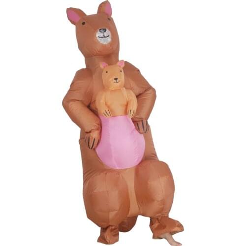 Carnival Cosplay Inflatable Kangaroo Costumes for Adult Man Woman Halloween Christmas Party Costume Funny Animal Stage Suit