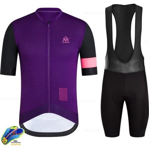 2021 Raudax team Cycling Jersey Set Short Sleeve Cycling Shirt Bike Bicycle Clothes Clothing Ropa Ciclismo Summer Wear clothes