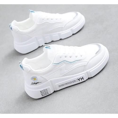 Womens White Shoes Spring 2021 New Women Sneakers Fashion Sports Breathable Street White Shoes 3 Colors Available Size 35-40