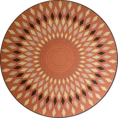 Nordic Style Round Carpet Classic Flower Bedroom Living Room Decoration Floor Mat