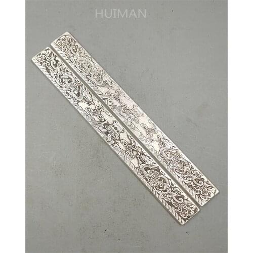 Four Treasures Of The Study: Pure Copper Paper Pressing Ruler Metal Crafts Home Decoration#3