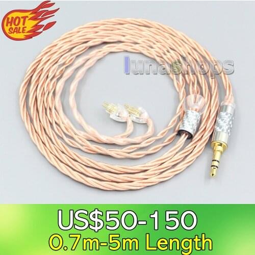 LN007192 Silver Plated OCC Shielding Coaxial Earphone Cable For AUDEZE iSINE 10 20 LX LCDi3 LCDi4