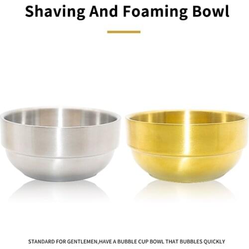 Metal Stainless Steel Shaving Soap Bowl Shaving Cream Cup Clean Shaver For Shaver Cream
