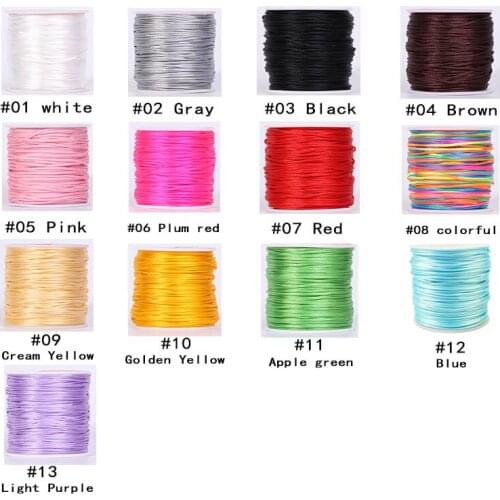 Kovict 1pcs 1.5mm 55 Meter/Roll Multicolor Nylon Rope For DIY Pacifier Chain Necklace Bracele Baby Toys Accessories