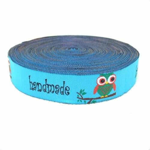 New lace 5/8' 16mm 10yard/set 100% polyester computer jacquard ribbon Blue selling lace owl KTZD15102207
