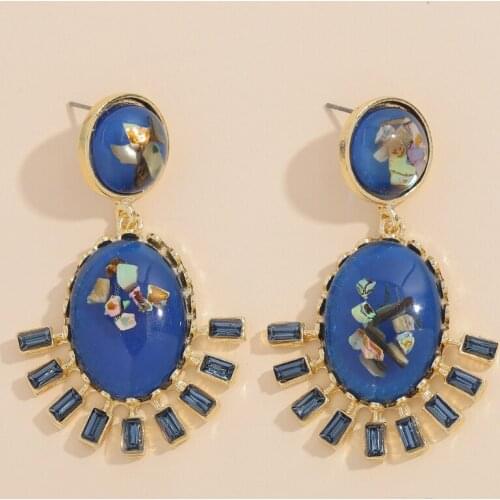 Dvacaman New Design Acrylic Water Drop Earrings for Women Vintage cz Crystal Statement Earrings Jewelry Accessories Dropshipping