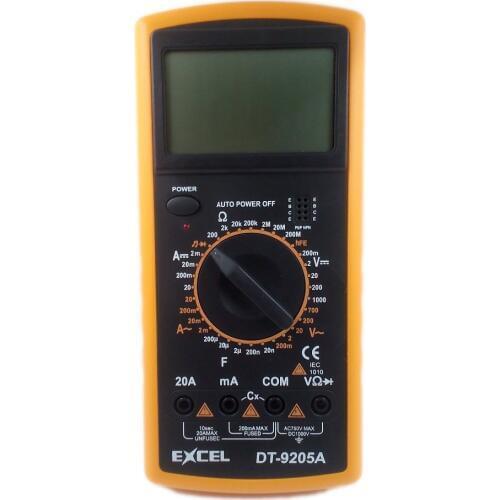 Professional Digital Multimeter Multimetro EXCEL DT9205A AC DC Ammeter Voltmeter Capacitance Resistance Tester Meter Multitester