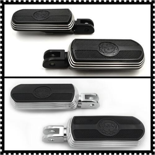 Aftermarket free shipping motorcycle parts Black Skull Rubber Footpeg For Harley-Davidson 2018-later FXBB FXBR FXBRS FXLR 2019