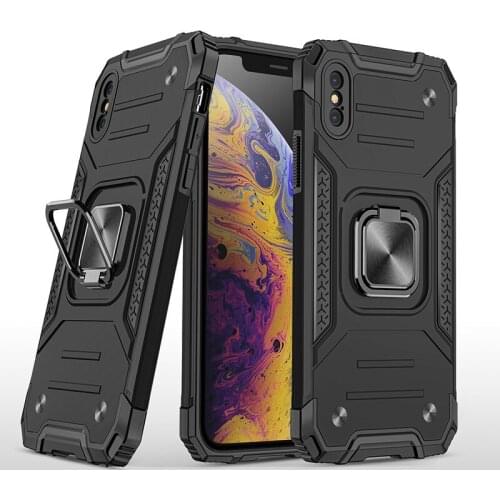 Luxury Shockproof Armor Phone Cases For iPhone XS MAX Camera Protection Magnetic Ring Bracket Back Cover For iPhone X 10 Case