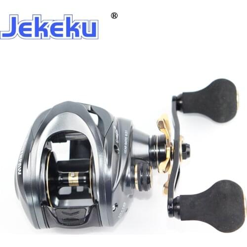 JEKEKU NEW Carbon Baitcasting Fishing Reel 12.5KG Centrifigal Brake System Japan NMB 10+1 BB 6.3:1 Black King Fishing Coil Light