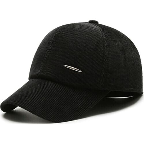 Adjustable size Earmuff Hats Winter Thick Warm Baseball Caps For Men Snapback Cap Middle-aged Mens Simple Sports Cap Dads Hat