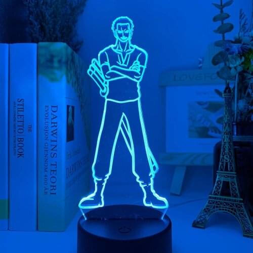 Anime Charater 3D Illusion Design Led Night Light Lamp for Kids Child Boys Bedroom Decor Birthday Acrylic Table Lamp Gift