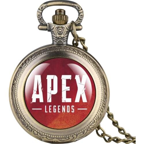 Unique APEX Theme Quartz Pocket Watch for Teenagers Pendant Necklace Pocket Watch for Boy Arabic Digital Watch for Friends