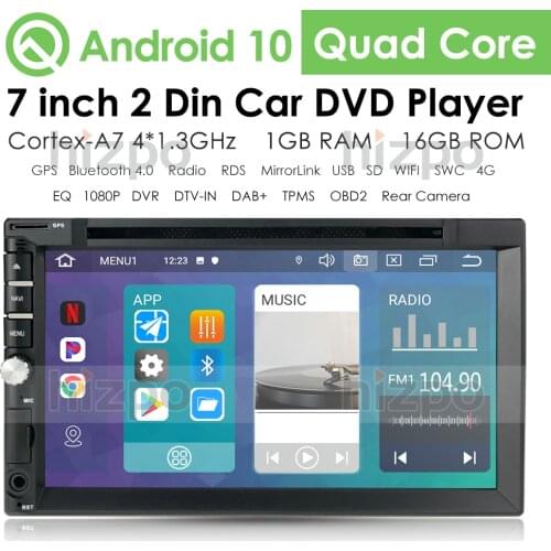 Universal Android 10 For Nissan TOYOTA Kia RAV4 Honda VW Hyundai Stereo Audio 2Din Car Radio Touchscreen GPS Multimedia Player