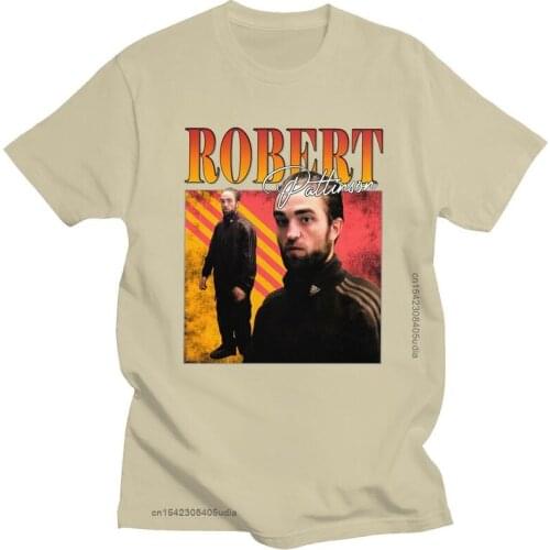 Vintage Funny Robert Pattinson Standing Meme T Shirt Men Short Sleeve Manga Rob T-Shirt Printed Tee Tops Cotton Tshirt Gift