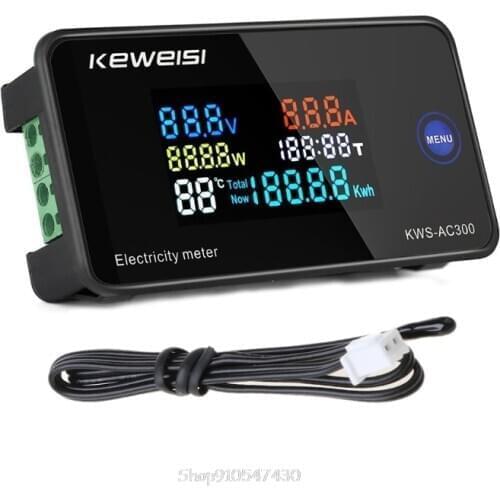 AC 50-300V Voltmeter Ammeter Power Energy Meter LCD Digital Wattmeter Electricity Meter with Reset Function N03 20 Dropship