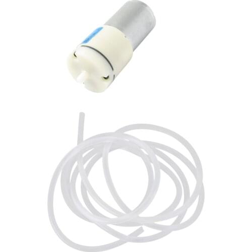 2M X 5mm Clear Soft Plastic Aquarium Air Line Pond Pump Fish Tube Pipe with DC 6V Mini Air Pump Motor for Aquarium Tank Oxygen C