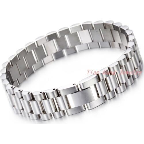 Top Quality Never Fade Silver Color 316L Stainless Steel Gothic Punk Men Polished Bangle Bracelet Men Women Jewelry 22cm