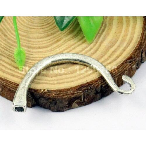 25pcs/lot Antique Silver Fold Over Lobster Clasp For Necklace Bracelet Chain DIY Jewelry Accessory Parts Hole:3x4mm K01049