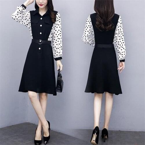 2020 Office Dress Elegant Women Black long Dresses Spring 2020 Summer Vestidos Plus Size 5XL