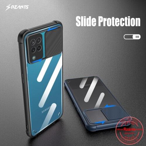 Rzants For Samsung Galaxy A12 Galaxy M12 Hard Soft Casing [Lens Protection] Soft Case Phone Casing Clear Back Cover