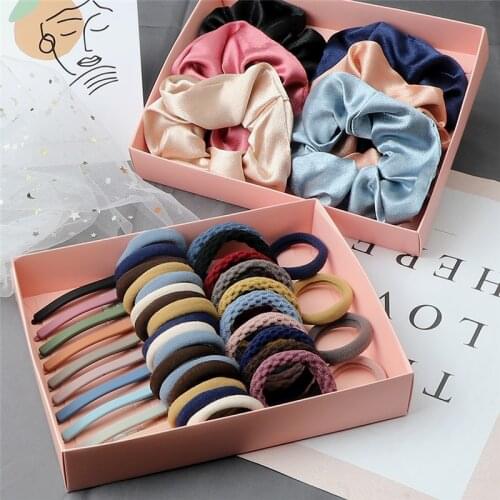 16/35 Pcs/Set Hair Accessories Set For Women Girls Basic Simple Hair Bands Hair Clips Headband Ponytail Holder Hair Accessories