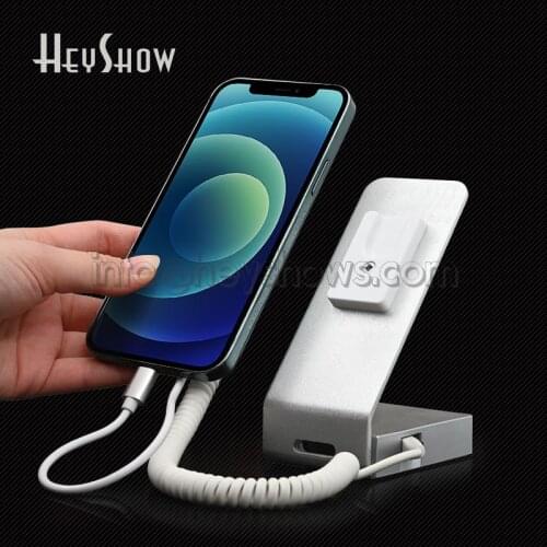 10PCS Metal Cellphone Security Display Stand Mobile Phone Anti-theft Holder For iPhone Burglar Alarm With Charging Function