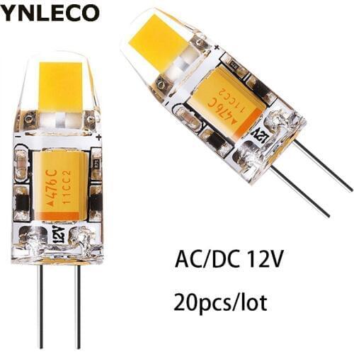 20pcs Mini G4 COB LED Bulb 12V AC DC 1W LED G4 Lamp Lampadas Light High Quality Bulbs Replace 10W Halogen Lamp 360 Beam Angle