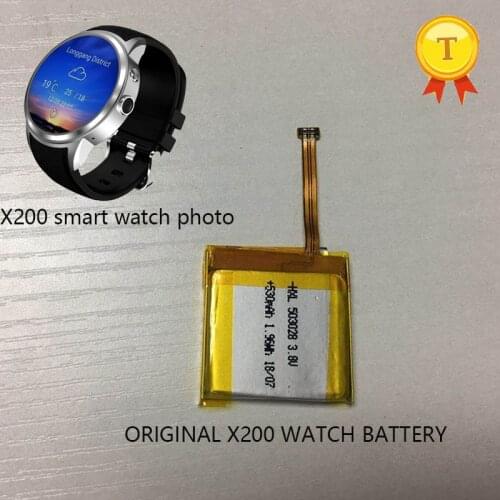 2018 Rechargeable Polymer original Durable 530mAH watch Battery For Smart Watch x200 smartwatch phone watch saat wristwatch