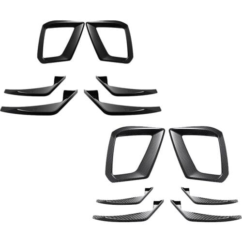 6Pcs Car Front Fog Light Frame Trim Side Wing Spoiler Decoration Sticker for- A4 S4 2020