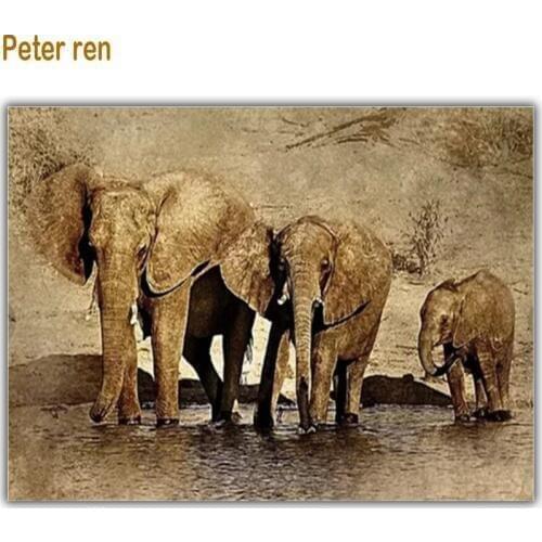 5D DIY Diamond Painting Elephant Picture Of Rhinestone Full Square\Round Drill Diamond Embroidery Animal Cross Stitch Mosaic kit