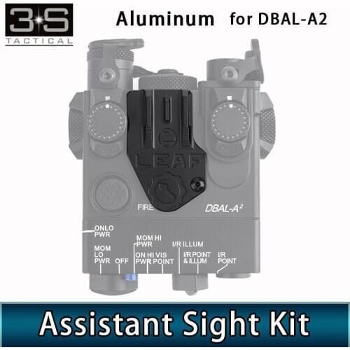2PCS Aluminum Airsoft Weapon Light DBAL-A2 Assistant Sight Kit Hunting Paintball Military Metal Machine Sight Kit For DBAL A2