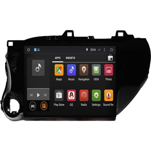 BT WIFI Car Radio Video Player Gps Navigation Car Stereo 2 Din 1024*600 Android 9.0 Car Gps Player For Toyota Hilux 2016-2020