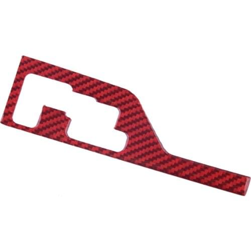 Car Red Carbon Fiber Center Console Gear Shift Indicator Cover Trim Sticker Fit For Toyota Tacoma 2016 2017 2018 2019 2020 LHD