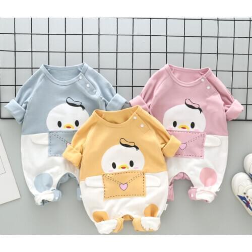 Newborn Romper Spring Autumn Cute Baby Clothes Cartoon boy girl kids children clothing cotton baby jumpsuits for 3 Months