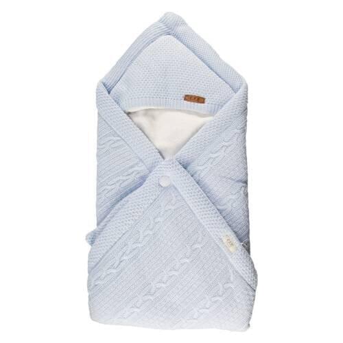 CFR Kids Velsoft Knitwear Baby Swaddle Blanket Blue