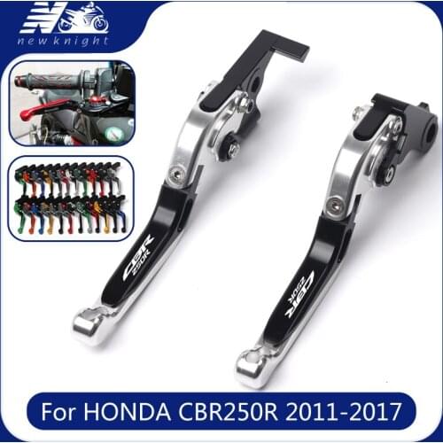 For HONDA CBR250R CBR 250R 2011-2017 2016 2015 2014 Adjustable Folding Extendable Motorcycle CNC Brake Clutch Levers Accessories