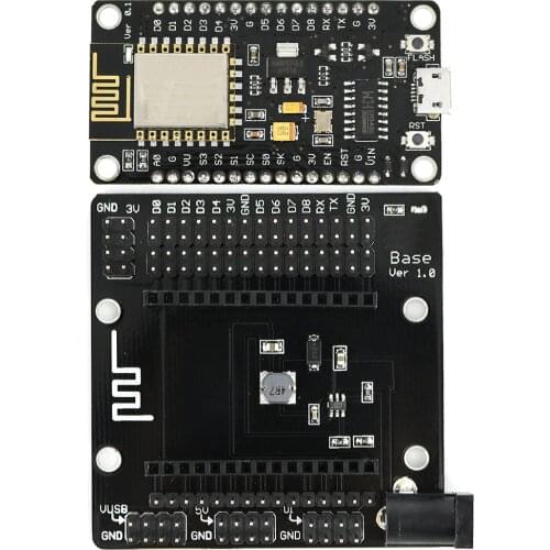ESP-12E Development Board Serial Wifi-Compatible Module with Built-in CH340G IC + IO Expansion Board Compatible for ESP8266