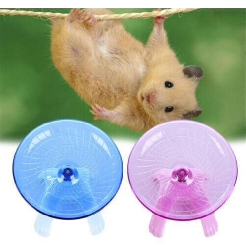 Pet Exercise Wheel Hamster Disc 18cm Pet Sport Mouse Plastic Running Jogging wheel Funny Flying Saucer for Mice Dwarf Hamsters