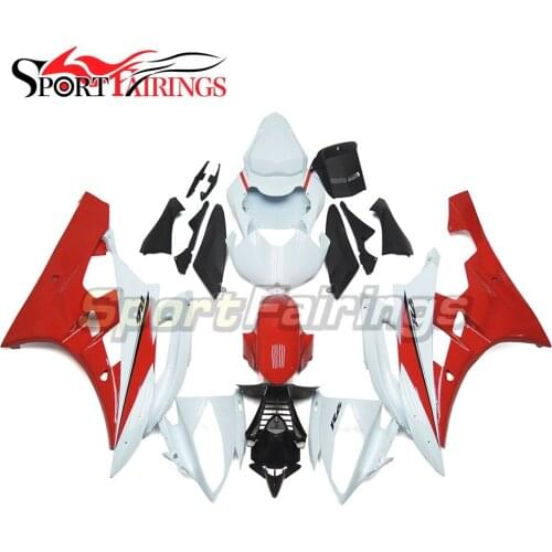 Red White Black Injection Fairings For Yamaha YZF600 R6 06 07 2006 2007 Plastic ABS Motorcycle Fairing Kit Carenes Full Covers