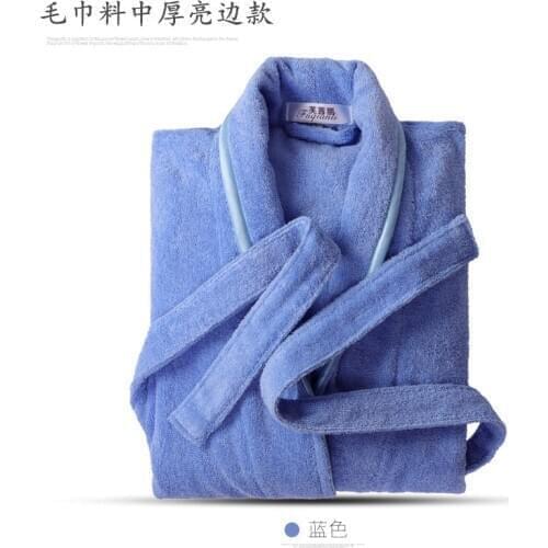 FZSLCYIYI 100% Cotton Terry Bathrobe Solid Towel Sleepwear Women Long Bath Robe Kimono Femme Dressing Gown Bridesmaid Robes