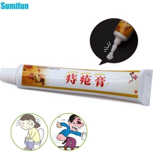 Sumifun 1Pcs Hemorrhoids Ointment 100% Original Herbal Cream Pain Relief External Anal Fissure Chinese Medical Plaster P1020