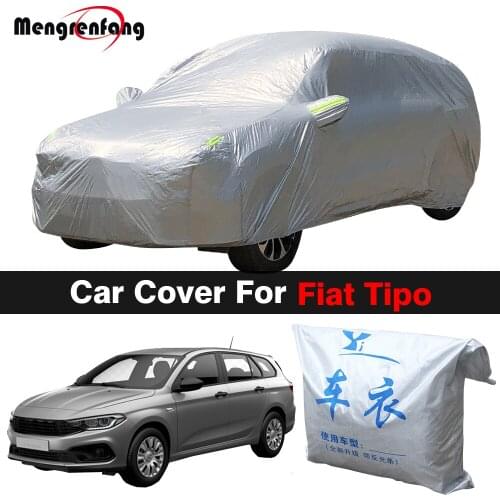 Outdoor Car Cover Auto Indoor Anti-UV Sun Shade Snow Rain Dust Resistant Cover For Fiat Tipo