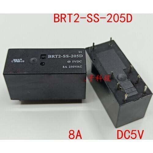 New 5pcs/lot BRT2-SS-205D 8A DC5V 8pin