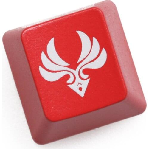 Novelty Shine Through Keycap ABS Etched black red r1 ESC Genshin Impact elements Pyro Geo Dendro Anemo Hydro Cryo Electro