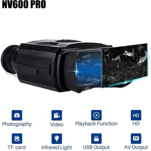 2.3" Large Screen Digital Binoculars Night Vision Image Video Recording 3 Switch Level Infrared Camera for Night Hunting Patrol