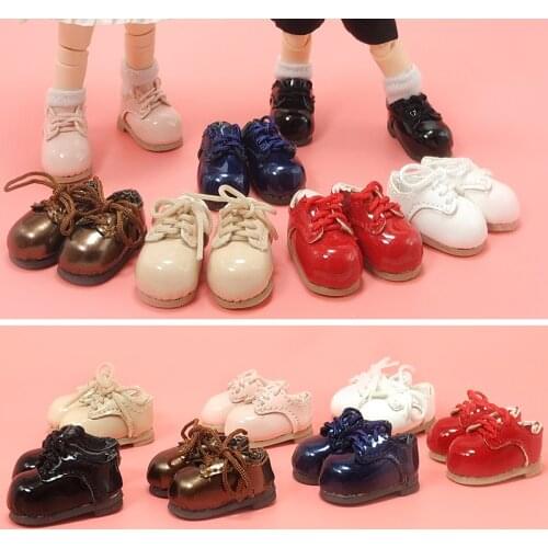 Ob11 baby shoes Ymy P9 versatile base multi-color optional small leather shoes BJD baby doll shoes doll accessories