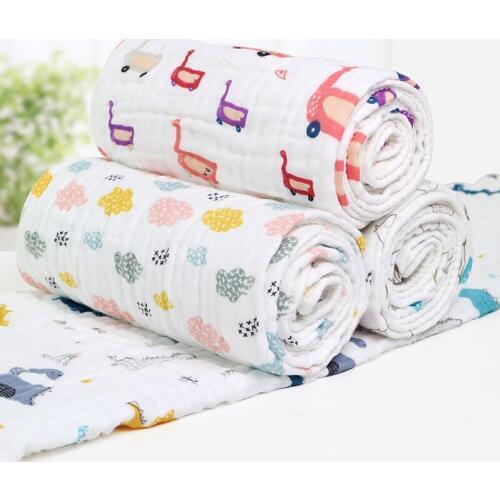 135X180cm Baby blanket breathable Muslin 3 layers Wrap Newborn Bedding Blankets Swaddle