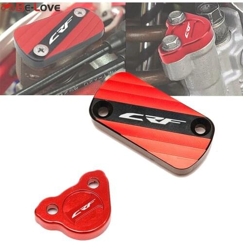 CNC Motorcycle For HONDA CRF150R CR150R CR250R CRF250R CRF250X CRF450R CRF450X CRF CR Front Rear Brake Fluid Reservoir Cap Cover