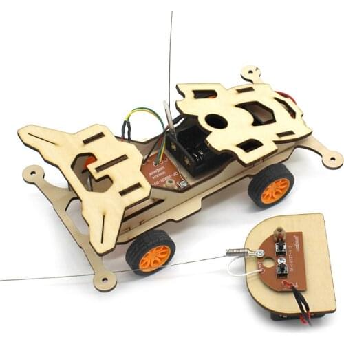 STEM Toys for Children Educational Science Experiment Technology Toy Set DIY Remote Control Car Model Puzzle Painted Kids Toys